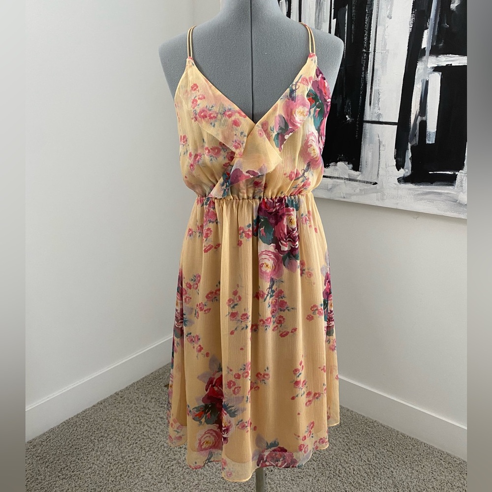 Boho Meadow Rue halter floral dress
